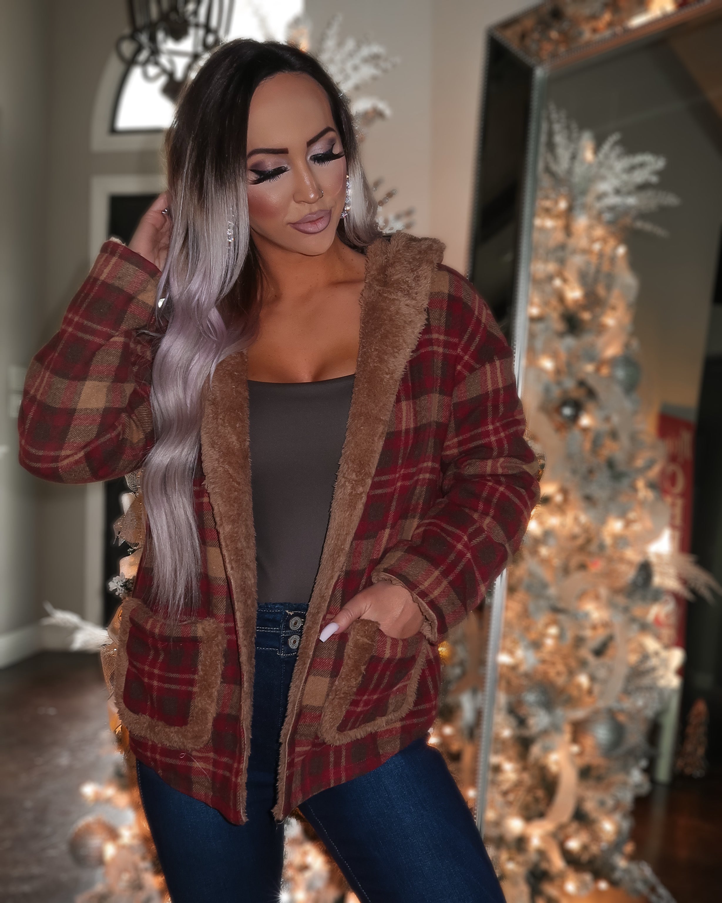 Warm Haven Fleece Plaid Jacket