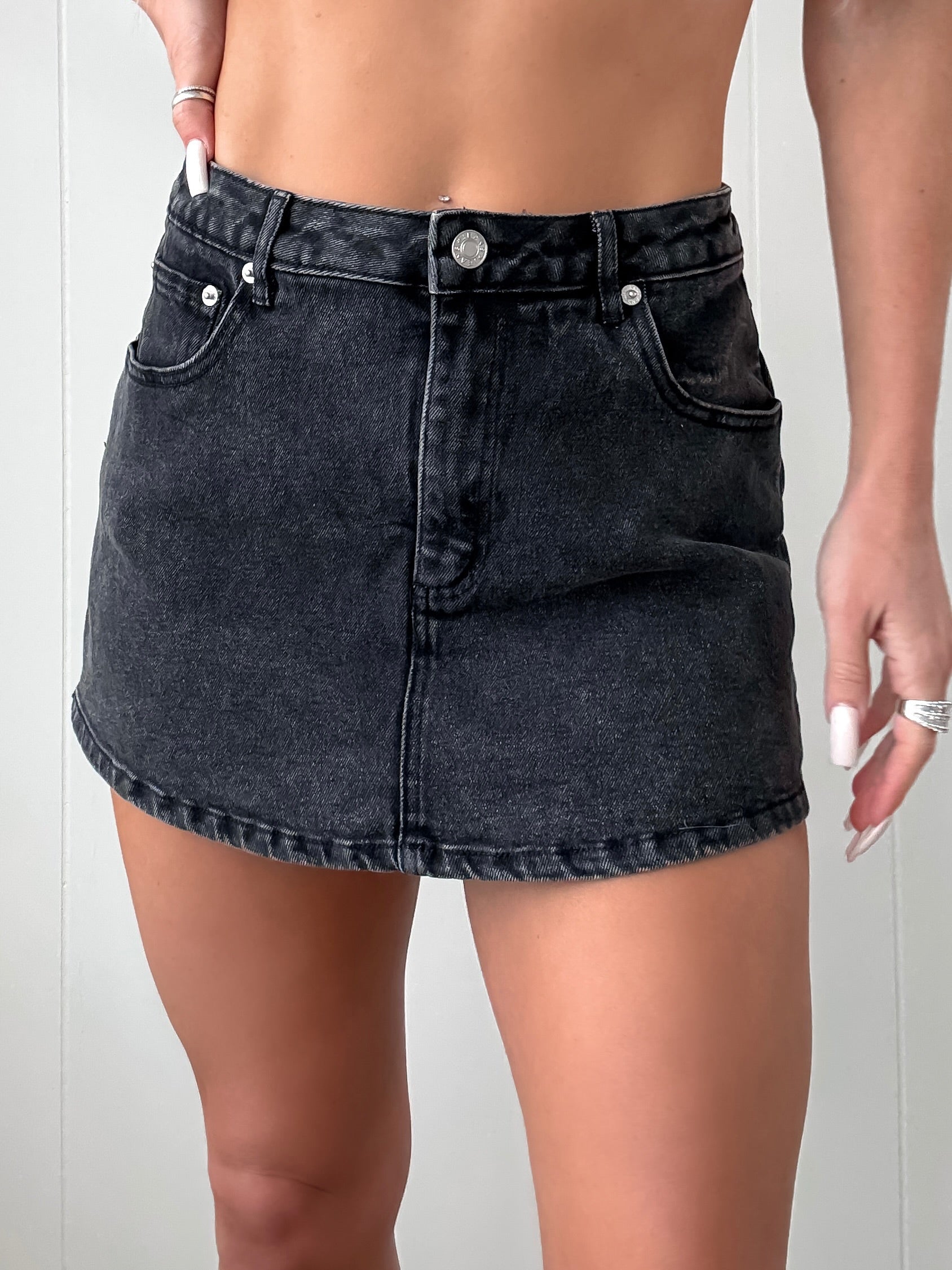 Nomad Luxe Denim Skort - Black