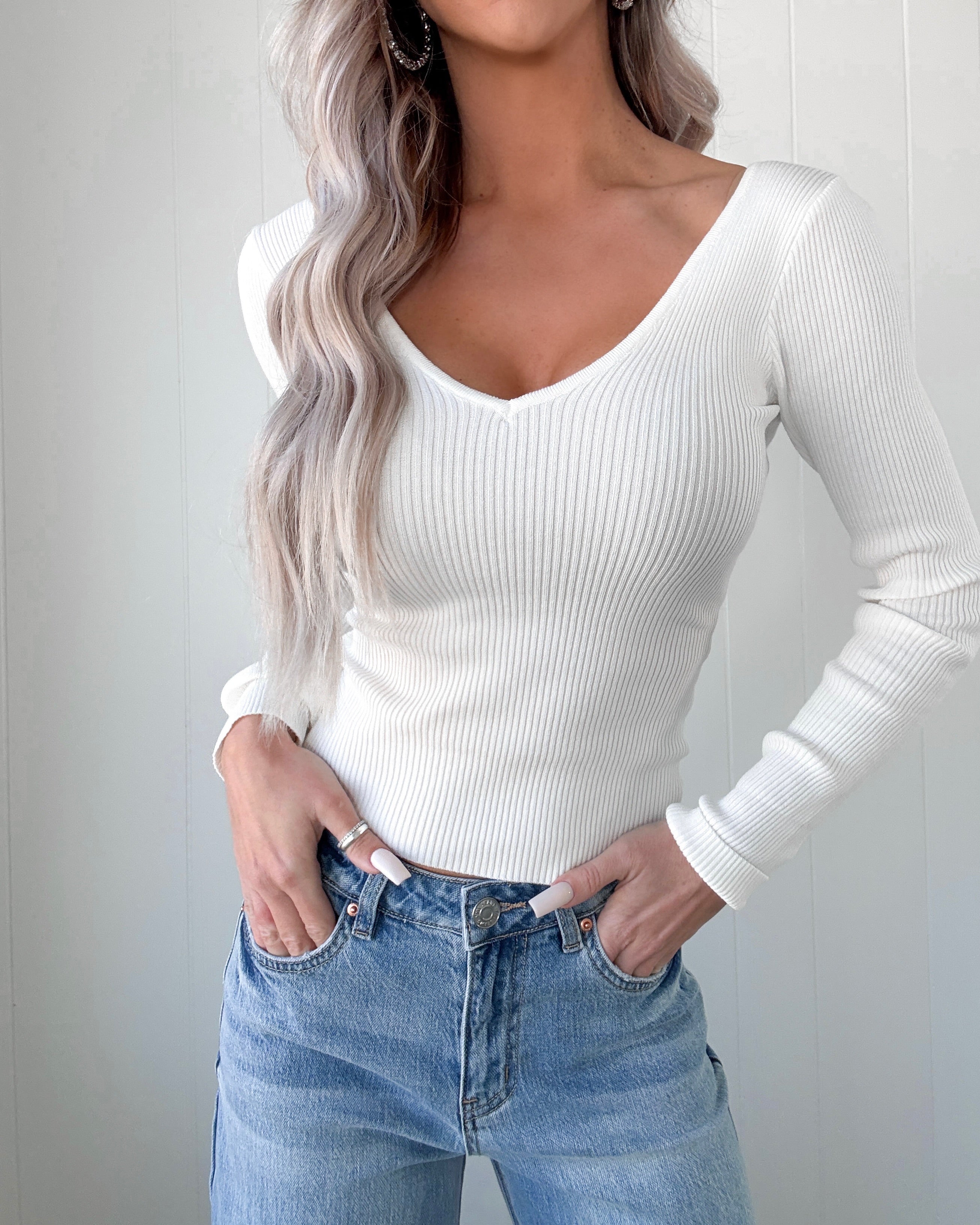 Ivory Whim Ribbed Top