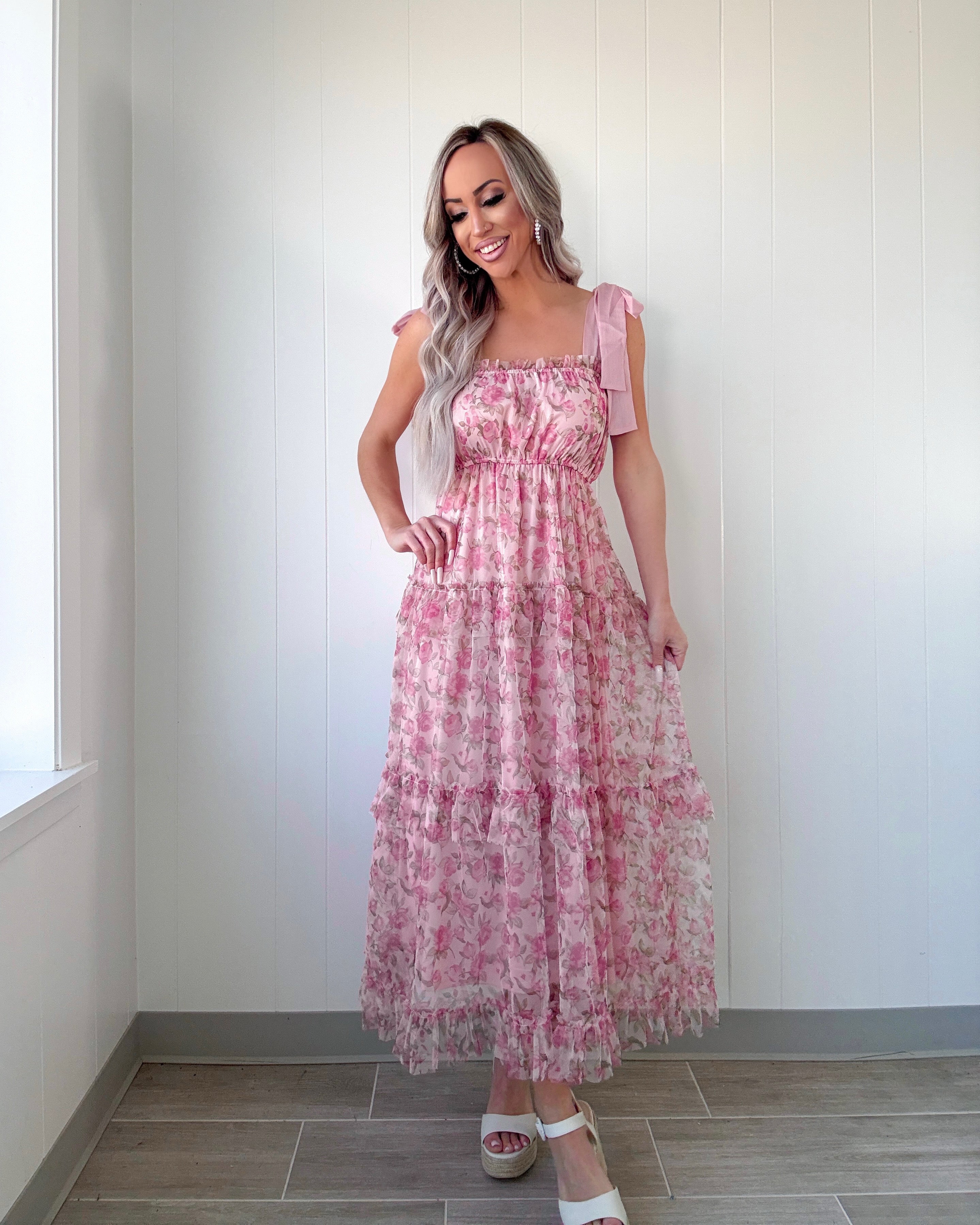 Sunday Best Floral Dress - Pink